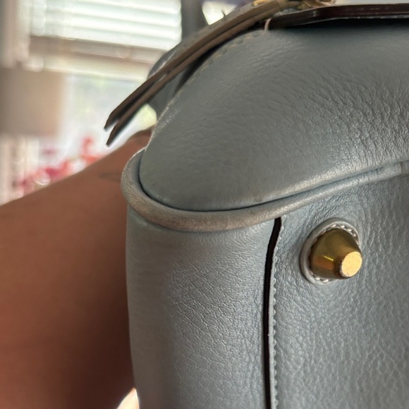 VINTAGE 2006 Coach Legacy Blue Leather Satchel Handbag Style 10526 - Picture 5 of 9